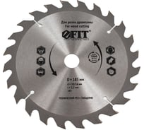 Диск пильный по дереву, технический рез с гвоздями 185x20/16 мм, 24T для циркулярных пил FIT 37704