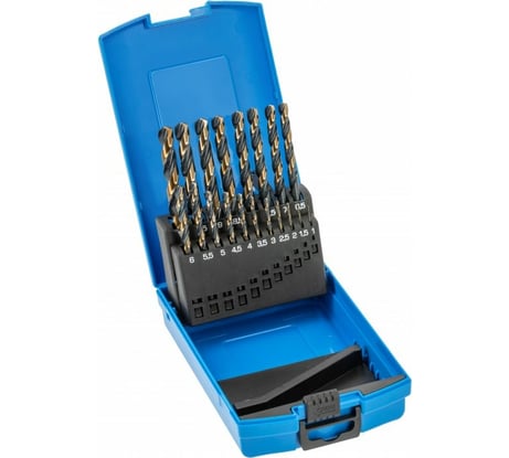 Набор сверл по металлу 19 предметов 1-10 мм HOEGERT TECHNIK HT6D900