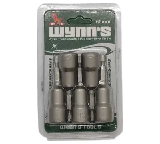 Бита с торцевой головкой магнитная 5 шт, 6x65 мм, 1/4" WYNNS 51 757 102