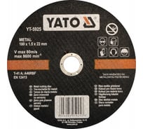 Круг отрезной по металлу 180x1.5x22 мм YATO YT-5925