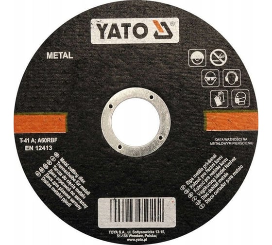Круг отрезной по металлу 180x2.5x22 мм YATO YT-5926