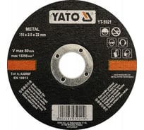 Круг отрезной по металлу 115x2.5x22 мм YATO YT-5921