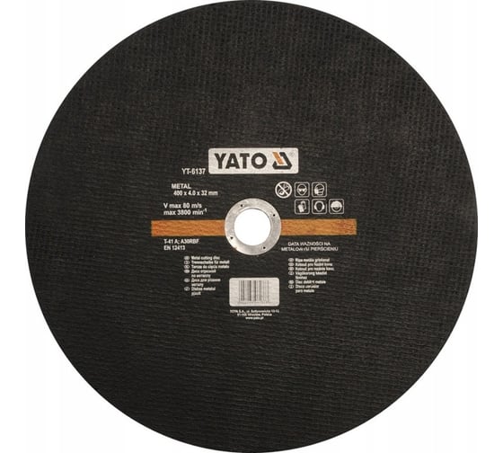 Круг отрезной по металлу 400x4x32 мм YATO YT-6137 1