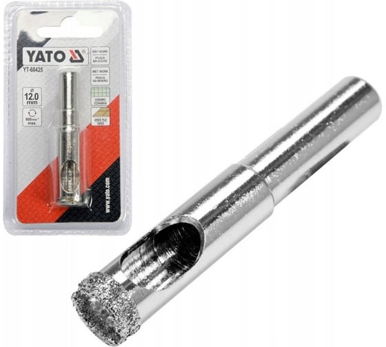 Сверло алмазное по керамограниту 12 мм YATO YT-60425