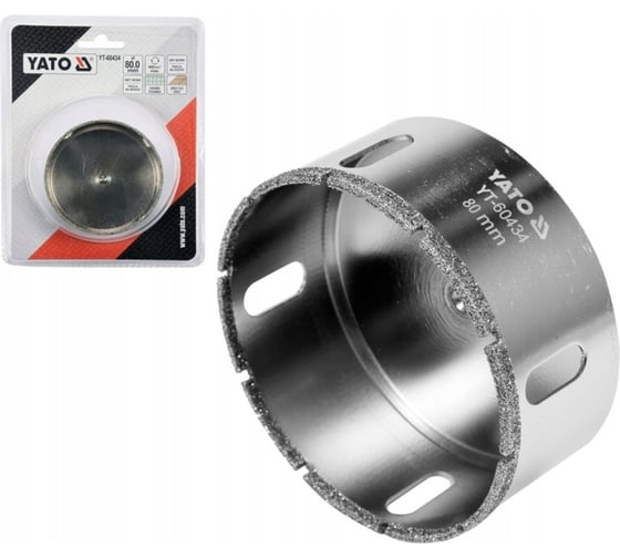 Сверло алмазное по керамограниту 80 мм YATO YT-60434