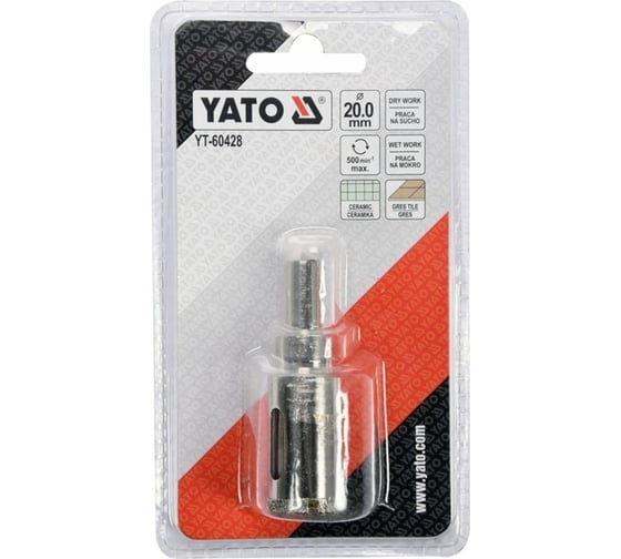 Сверло алмазное по керамограниту 20 мм YATO YT-60428