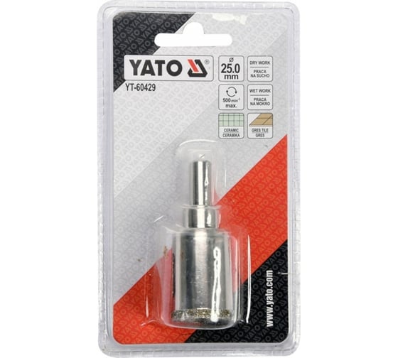 Сверло алмазное по керамограниту 25 мм YATO YT-60429