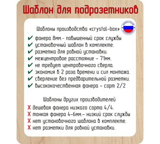 Шаблон для сверления подрозетников на 1 отверстие, 82 мм, толщина 8 мм, расстояние 71 мм РОТОР 1Shablon-v3-82