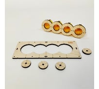 Шаблон для сверления подрозетников на 4 отверстия, 82 мм, толщина 8 мм, расстояние 71 мм РОТОР 4Shablon-v3-82