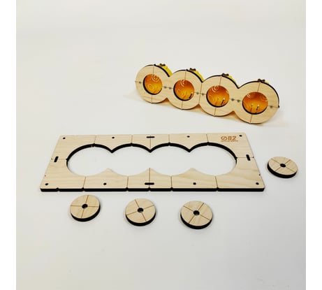 Шаблон для сверления подрозетников на 4 отверстия, 82 мм, толщина 8 мм, расстояние 71 мм РОТОР 4Shablon-v3-82