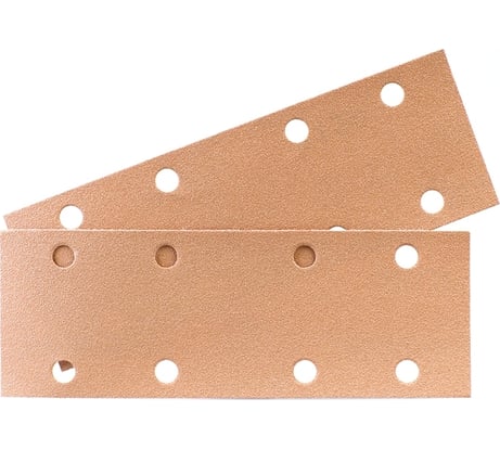 Полоска шлифовальная золотистая на липучке GOLD B312T 5 шт, 70x125 мм, Р80, 8 отверстий SUNMIGHT 64706R
