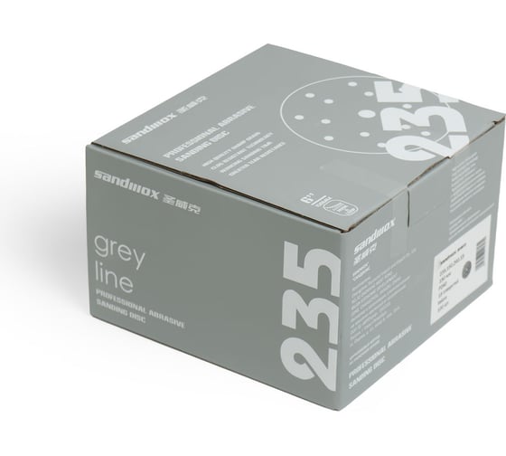 Диск шлифовальный на пленочной основе 235 Grey Zirconia Р320, 100 шт, 150 мм, 15 отверстий SANDWOX 235.150.320.15