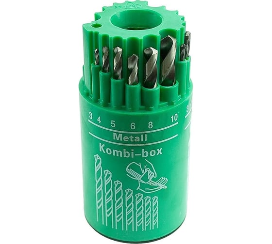 Набор сверл комбинированных 19 предметов, 3-10 мм S.E.B. 406HP-ACC19
