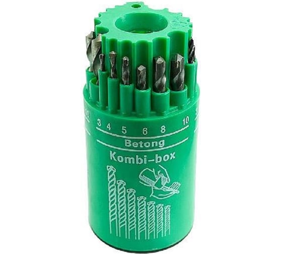 Набор сверл комбинированных 19 предметов, 3-10 мм S.E.B. 406HP-ACC19