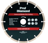 Алмазный диск сегментированный Prof Diamond 180х2.2х7х22.23 мм S.E.B. 106AG-P18022CE
