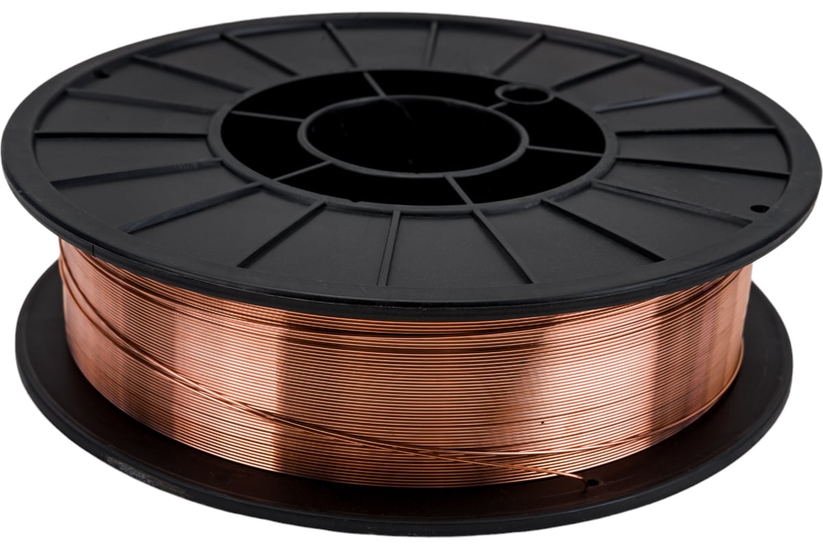 Проволока сварочная ER 70S-6 0.8 мм, омедненная, 5 кг SOLARIS WM-ER70S6 ...