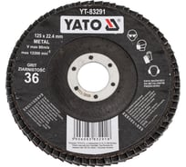 Круг лепестковый тарельчатый 125 мм, Р36, выпуклый YATO YT-83291