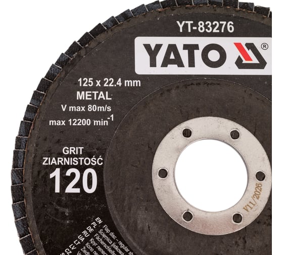 Круг лепестковый тарельчатый 125 мм, Р120 YATO YT-83276
