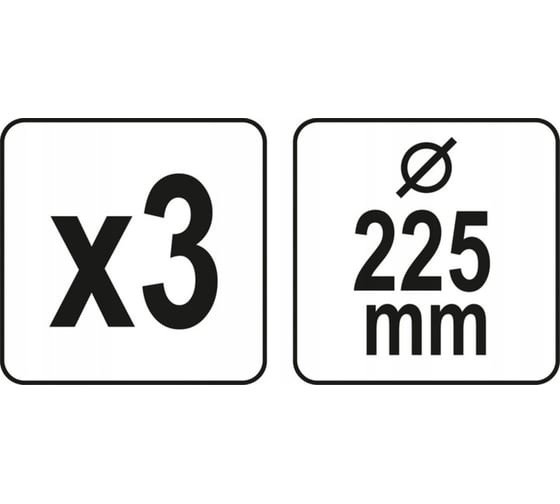 Сетка абразивная 3 шт, 225 мм, P220 YATO YT-845863
