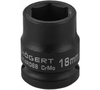 Головка торцевая ударная шестигранная 18 мм, 1/2", DIN 3121, CrMo HOEGERT TECHNIK HT4R068