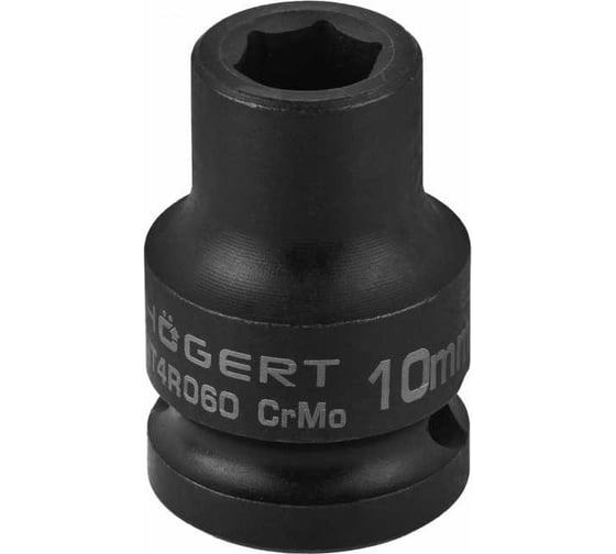 Головка торцевая ударная шестигранная 10 мм, 1/2", DIN 3121, CrMo HOEGERT TECHNIK HT4R060 1
