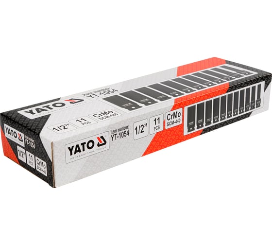Набор торц. удар. гол. YATO 1/2" 10-24мм 11шт YT-1054 37141054 092 1