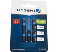 Биты ударные PH3, 25 мм, сталь S2, 5 шт HOEGERT TECHNIK HT1S123
