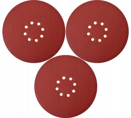 Набор шлифовальных кругов на липучке 3 шт, 225 мм, Р180, 8 отверстий YATO YT-83476