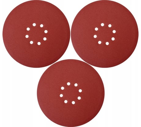 Набор шлифовальных кругов на липучке 3 шт, 225 мм, Р80, 8 отверстий YATO YT-83472