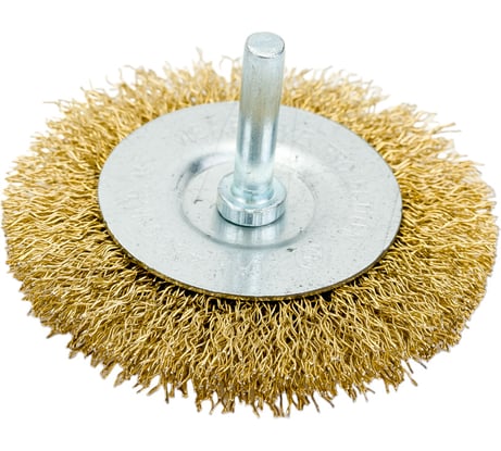 Кордщетка дисковая 75 мм, латунированная мягкая проволока для дрели BOHRER 36702075