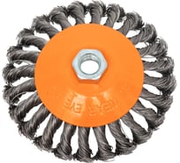 Кордщетка коническая 125 мм, витая жесткая проволока для УШМ Bohrer 36400125