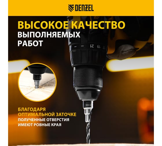 Набор сверл под конфирмат 3-5 мм, 4 шт Denzel 704240
