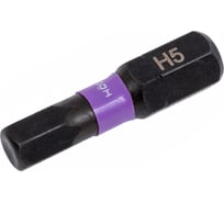 Биты ударные HEX 5, 25 мм, сталь S2, 5 шт HOEGERT TECHNIK HT1S147