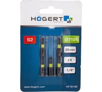 Биты ударные TORX 25, 25 мм, сталь S2, 5 шт HOEGERT TECHNIK HT1S138