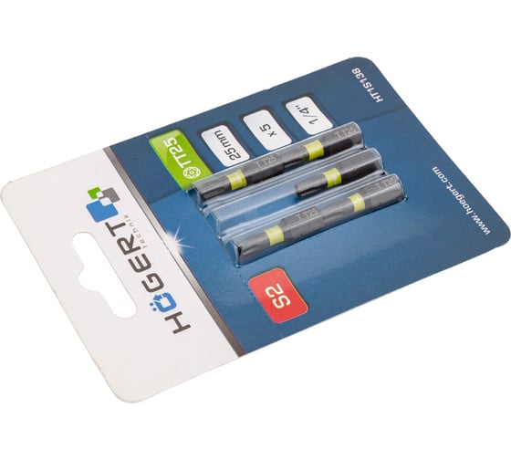Биты ударные TORX 25, 25 мм, сталь S2, 5 шт HOEGERT TECHNIK HT1S138