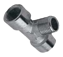 Тройник Т-образный 1х1/4" папа - 2х1/4" мама (10 шт) для пневмосистем Elitech 0704.004803