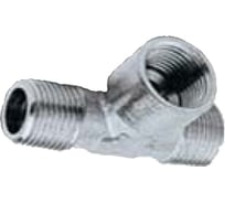 Тройник Т-образный 1х1/4" мама - 2х1/4" папа (10 шт) для пневмосистем Elitech 0704.005003