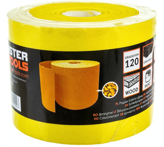 Бумага наждачная 50 м, 115 мм, Р120 FASTER TOOLS 4000