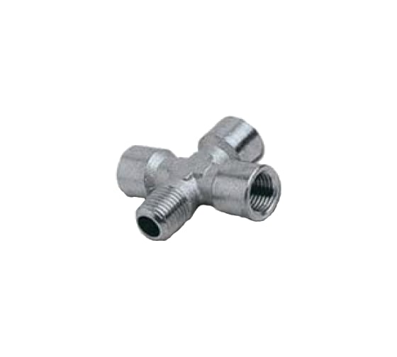 Крестовина 1х1/4" папа - 3х1/4" мама (10 шт) для пневмосистем Elitech 0704.005103 1