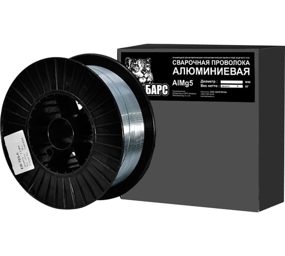 Проволока сварочная алюминиевая (1.6 мм; кассета 6 кг; СВ-АМг5) AIMg5 БАРСВЕЛД БАРС СВ000009122