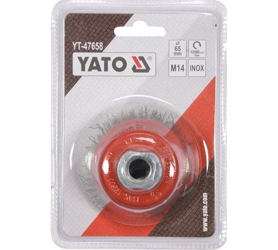 Щетка чашечная 65 мм, М14, INOX для УШМ YATO YT-47658