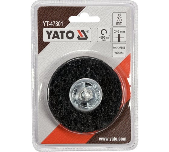 Щетка дисковая для удаления ржавчины 75 мм для дрели YATO YT-47801