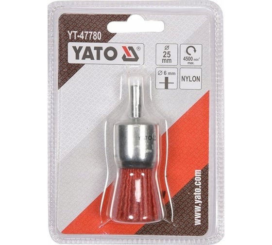 Щетка кистевая нейлоновая 25 мм для дрели YATO YT-47780