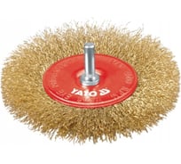 Щетка-крацовка торцевая со стержнем 100 мм, латунь YATO YT-4757