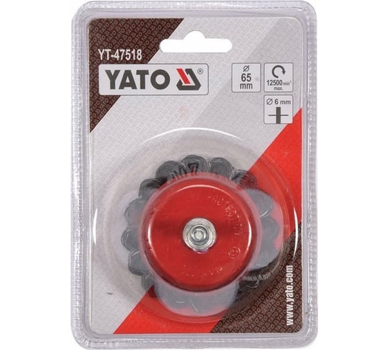 Щетка-крацовка витая чашка 65 мм YATO YT-47518