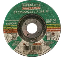 Диск шлифовальный по металлу 14А 27 (125х6х22,2 мм) Hitachi-Луга HTC-12560HR