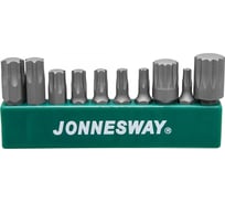 Набор вставок-бит 1/4" HDR на пластиковом держателе, TORX, SPLINE, 10 шт Jonnesway S04H-D23010S 46379
