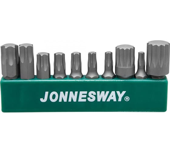 Набор вставок-бит 1/4" HDR на пластиковом держателе, TORX, SPLINE, 10 шт Jonnesway S04H-D23010S 46379