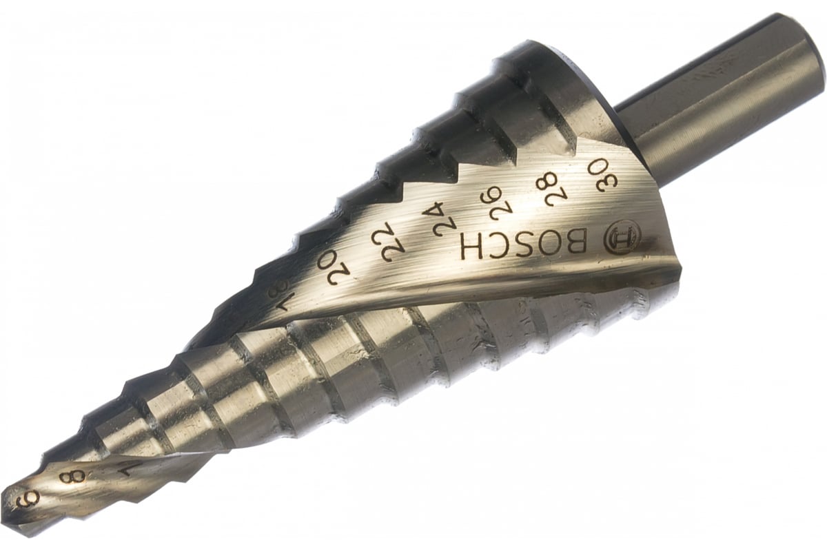 Сверло ступенчатое HSS (6-30 мм) хвостовик 10 мм BOSCH 2.608.597.520 ...
