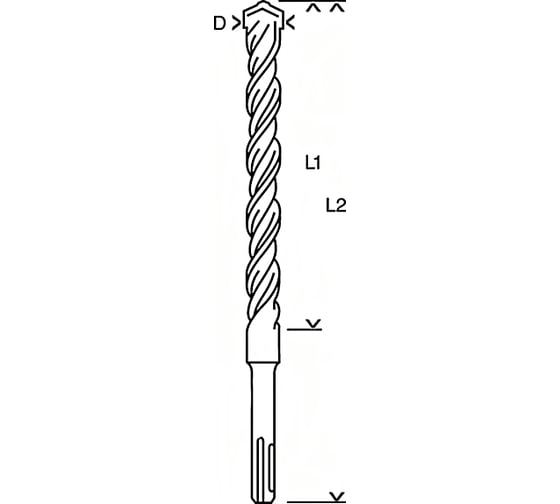 Бур SDS+ 4-х спиральный (8х550/610 мм) BOSCH 2.608.596.183